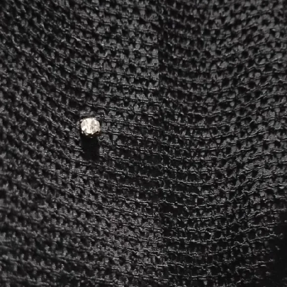 1940s Beautiful Linen Thick Material With Diamond 3 Buttons Top! Dress Sz 4 - Picture 6 of 9